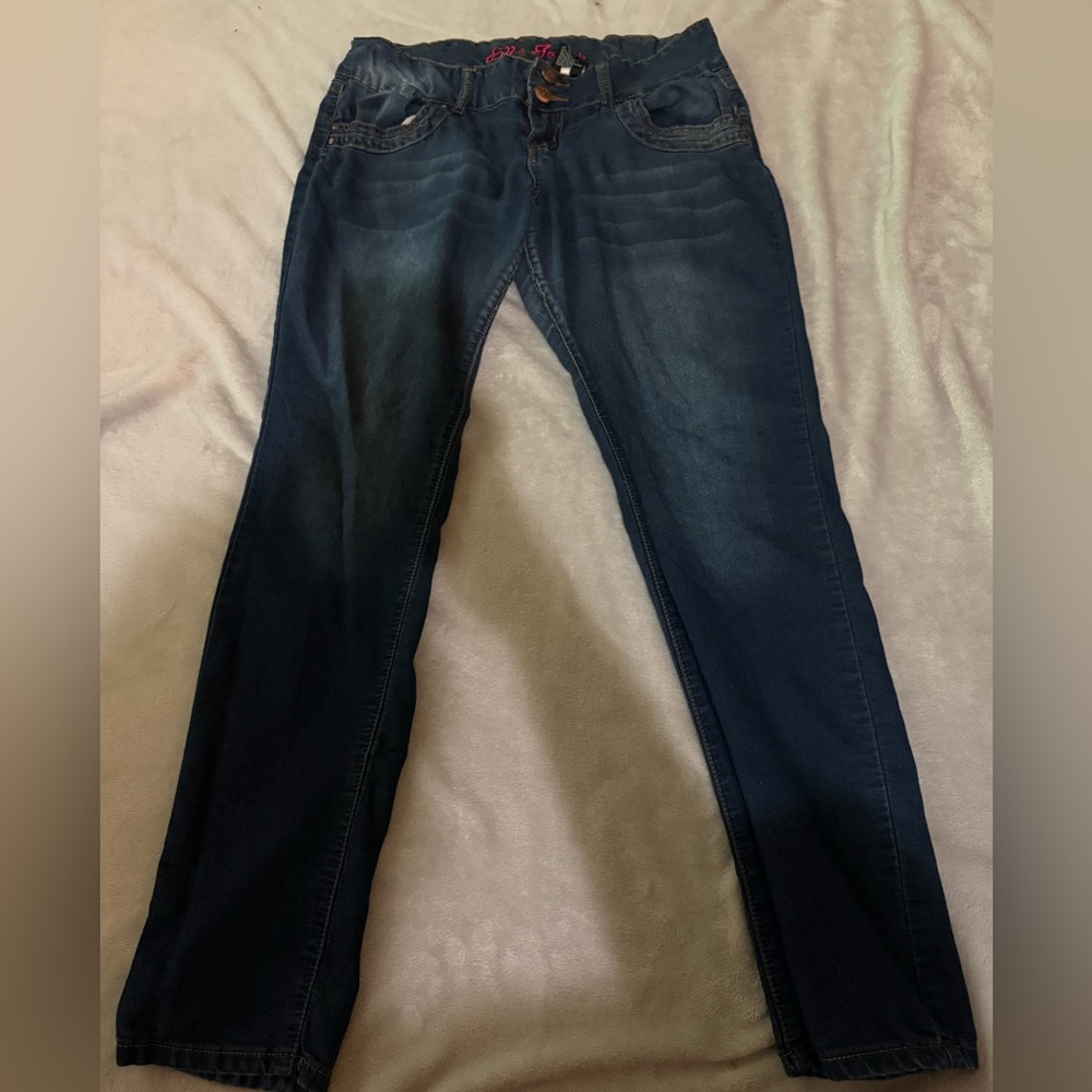 Dark Blue Women's Straight Leg Jeans